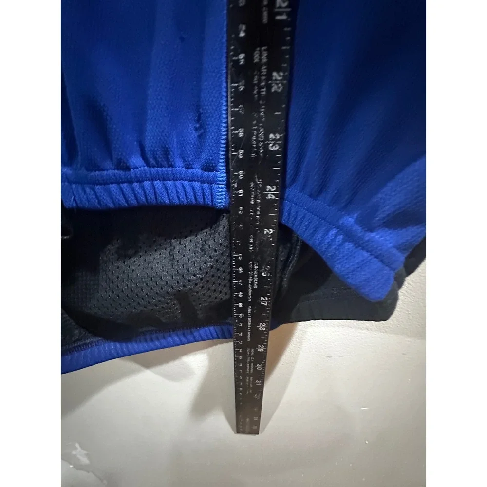 Castrelli Techno Sportwear Mens Blue Cycling Vest Full Zip Made in Italy Large